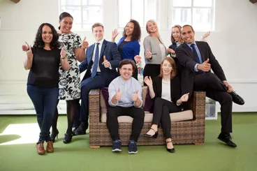 team posing for a picture