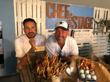 2 chefs at chef demo stage