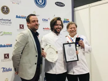 Jack-Shaw receiving his awards