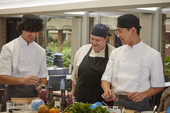 3 chefs in the kitchen