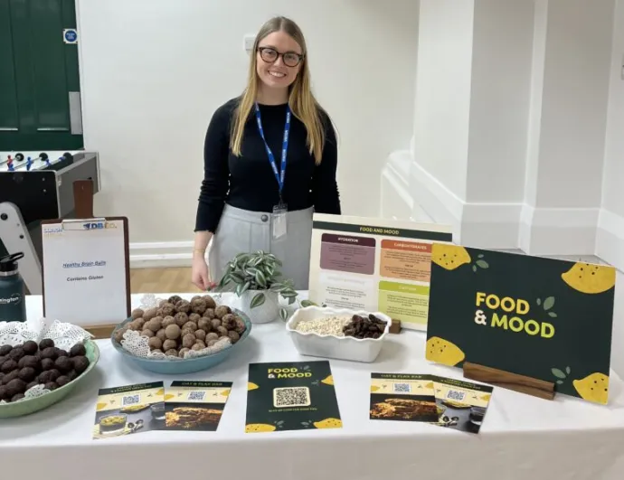 girl at expo food and mood